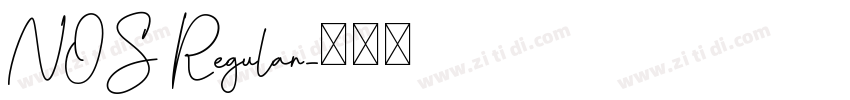 NOS Regular字体转换